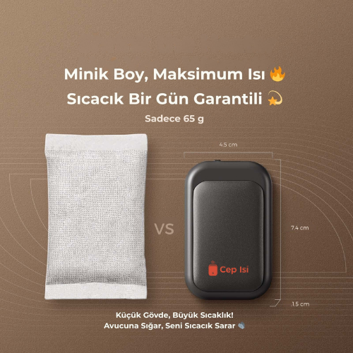 CEP ISI® Şarj Edilebilir Taşınabilir El Isıtıcısı
